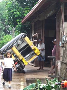 Tricycle in Schieflage