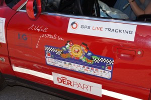 in die Parade gefahren